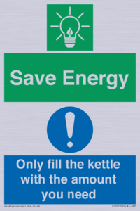 Save Energy - Only fill the kettle with the amount you need